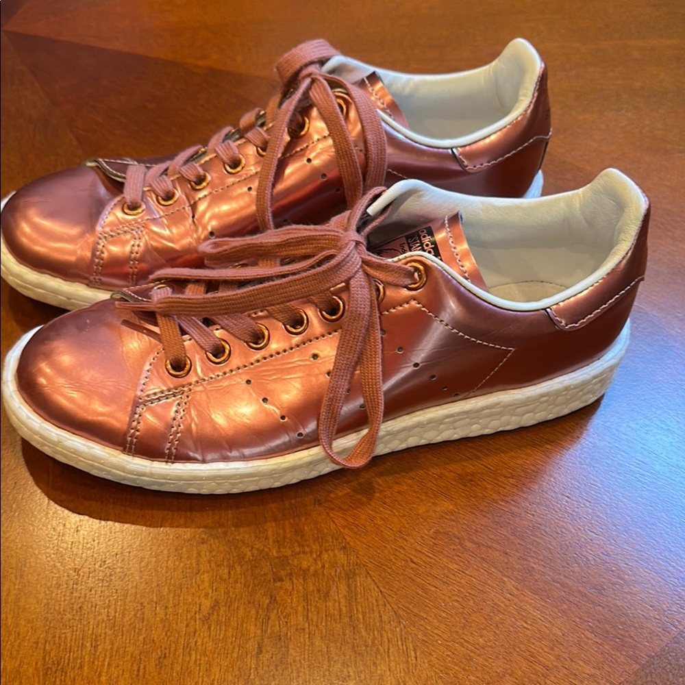 adidas Stan Smith Boost Metallic Rose Gold Athletic Shoes size 7.5 - Picture 4 of 6